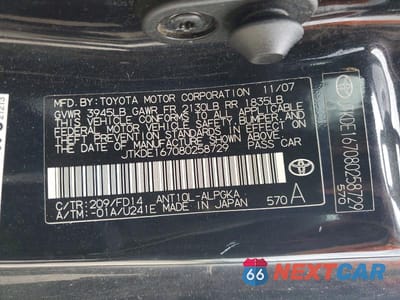 Zdjęcie 13 z 13 samochodu: 2008 SCION TC BASE VIN:JTKDE167080258729 - miniatura