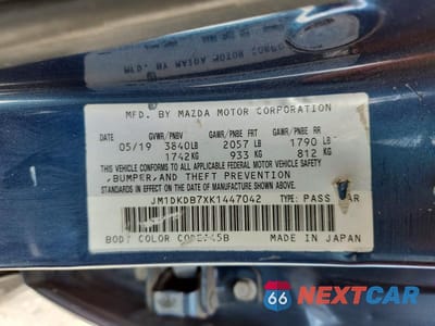Zdjęcie 12 z 12 samochodu: 2019 MAZDA CX-3 SPORT VIN:JM1DKDB7XK1447042 - miniatura