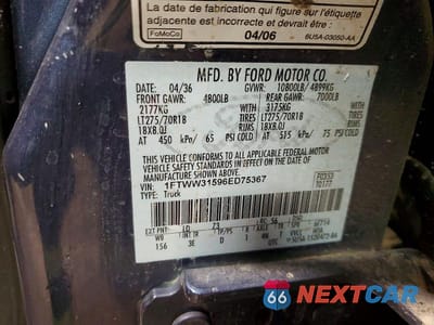 Zdjęcie 13 z 13 samochodu: 2006 FORD F350 SRW SUPER DUTY VIN:1FTWW31596ED75367 - miniatura