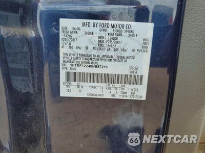Zdjęcie 12 z 12 samochodu: 2006 FORD F150 VIN:1FTRF12246NB87216 - miniatura