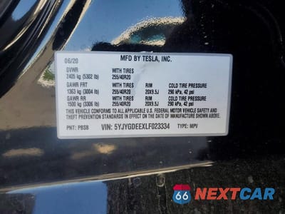 Zdjęcie 13 z 13 samochodu: 2020 TESLA MODEL Y VIN:5YJYGDEEXLF023334 - miniatura