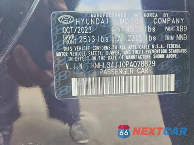 Zdjęcie 12 z 12 samochodu: 2023 HYUNDAI SONATA HYBRID SEL VIN:KMHL34JJ0PA078829 - miniatura