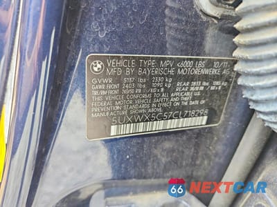 Zdjęcie 12 z 12 samochodu: 2012 BMW X3 XDRIVE28I VIN:5UXWX5C57CL718298 - miniatura