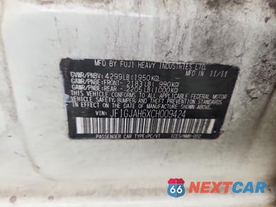 Zdjęcie 13 z 13 samochodu: 2012 SUBARU IMPREZA LIMITED VIN:JF1GJAH6XCH009424 - miniatura