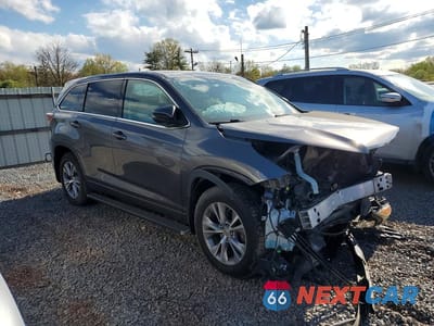 Czwarte zdjęcie samochodu z boku: 2015 TOYOTA HIGHLANDER LE PLUS VIN:5TDBKRFH5FS159817 - miniatura