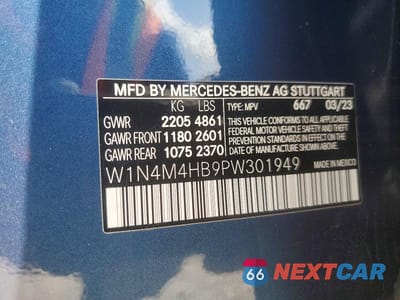 Zdjęcie 14 z 14 samochodu: 2023 MERCEDES-BENZ GLB 250 4MATIC VIN:W1N4M4HB9PW301949 - miniatura