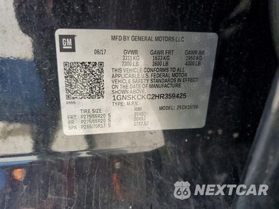 Zdjęcie 13 z 13 samochodu: 2017 CHEVROLET TAHOE K1500 PREMIER VIN:1GNSKCKC2HR359425 - miniatura