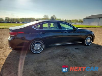 Trzecie zdjęcie samochodu z tyłu: 2018 GENESIS G80 3.8 VIN:KMHGN4JE4JU249764 - miniatura