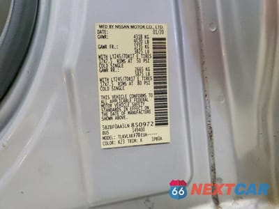Zdjęcie 13 z 13 samochodu: 2020 NISSAN NV 3500 HD SV VIN:5BZBF0AA5LN850972 - miniatura