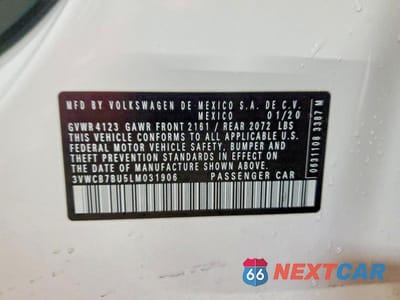 Zdjęcie 13 z 13 samochodu: 2020 VOLKSWAGEN JETTA S VIN:3VWCB7BU5LM031906 - miniatura