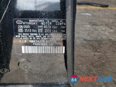 Zdjęcie 12 z 12 samochodu: 2020 HYUNDAI SONATA HYBRID LIMITED VIN:KMHL54JJ8LA015336 - miniatura