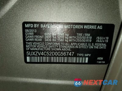 Zdjęcie 13 z 13 samochodu: 2013 BMW X5 XDRIVE35I VIN:5UXZV4C52D0G56747 - miniatura
