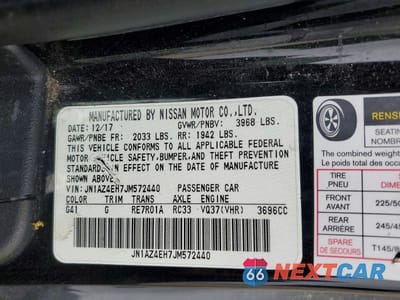 Zdjęcie 12 z 12 samochodu: 2018 NISSAN 370Z BASE VIN:JN1AZ4EH7JM572440 - miniatura