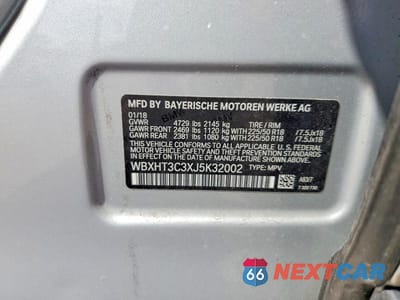 Zdjęcie 14 z 14 samochodu: 2018 BMW X1 XDRIVE28I VIN:WBXHT3C3XJ5K32002 - miniatura