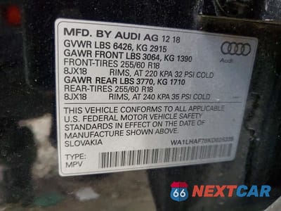 Zdjęcie 13 z 13 samochodu: 2019 AUDI Q7 PREMIUM PLUS VIN:WA1LHAF78KD026335 - miniatura