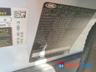 Zdjęcie 14 z 14 samochodu: 2019 LAND ROVER RANGE ROVER HSE VIN:SALGS2SV6KA541461 - miniatura