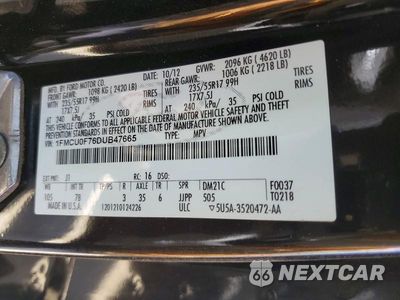 Zdjęcie 14 z 14 samochodu: 2013 FORD ESCAPE S VIN:1FMCU0F76DUB47665 - miniatura