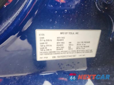 Zdjęcie 12 z 12 samochodu: 2026 TESLA MODEL Y VIN:7SAYGDEE3TA451987 - miniatura