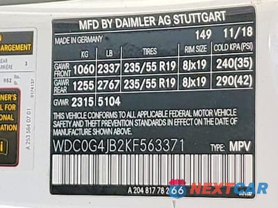 Zdjęcie 14 z 14 samochodu: 2019 MERCEDES-BENZ GLC 300 VIN:WDC0G4JB2KF563371 - miniatura
