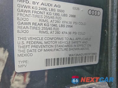 Zdjęcie 12 z 12 samochodu: 2025 AUDI Q5 PRESTIGE VIN:WA13AAGU5S2013563 - miniatura