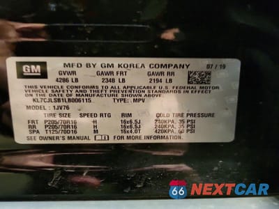 Zdjęcie 14 z 14 samochodu: 2020 CHEV TRAX 1LT VIN:KL7CJLSB1LB006115 - miniatura