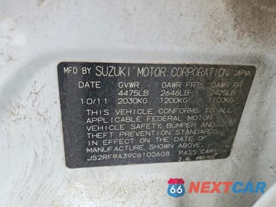 Zdjęcie 12 z 12 samochodu: 2012 SUZUKI KIZASHI SE VIN:JS2RF9A39C6100608 - miniatura