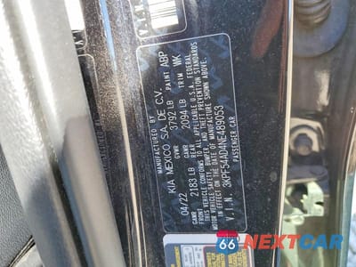 Zdjęcie 12 z 12 samochodu: 2022 KIA FORTE GT LINE VIN:3KPF54AD4NE489053 - miniatura