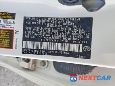 Zdjęcie 13 z 13 samochodu: 2015 TOYOTA CAMRY LE VIN:4T4BF1FK7FR452326 - miniatura