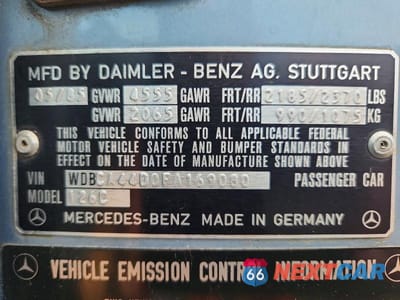 Zdjęcie 22 z 23 samochodu: 1985 MERCEDES-BENZ 500 SEC VIN:WDBCA44D0FA169080 - miniatura