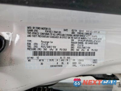 Zdjęcie 12 z 12 samochodu: 2014 FORD FOCUS BEV VIN:1FADP3R49EL274121 - miniatura