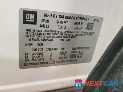 Zdjęcie 13 z 13 samochodu: 2022 CHEVROLET TRAILBLAZER ACTIV VIN:KL79MSSL6NB022480 - miniatura