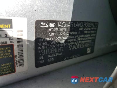 Zdjęcie 12 z 12 samochodu: 2017 JAGUAR XE PREMIUM VIN:SAJAD4BG5HA967110 - miniatura