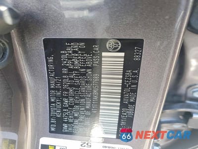 Zdjęcie 12 z 12 samochodu: 2021 TOYOTA CAMRY SE VIN:4T1T11AK8MU577689 - miniatura