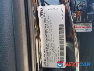 Zdjęcie 12 z 12 samochodu: 2015 AUDI A3 PREMIUM VIN:WAUBFGFF6F1057301 - miniatura