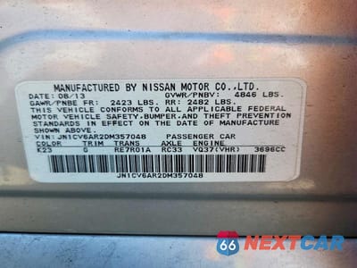 Zdjęcie 12 z 12 samochodu: 2013 INFINITI G37 SEDAN X VIN:JN1CV6AR2DM357048 - miniatura
