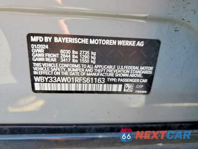 Zdjęcie 12 z 12 samochodu: 2024 BMW I4 M50 VIN:WBY33AW01RFS61163 - miniatura