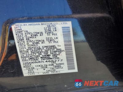Zdjęcie 12 z 12 samochodu: 2007 NISSAN FRONTIER SE VIN:1N6AD09U97C466272 - miniatura