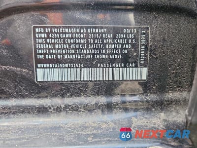 Zdjęcie 12 z 12 samochodu: 2013 VOLKSWAGEN GTI VIN:WVWHD7AJ9DW132524 - miniatura