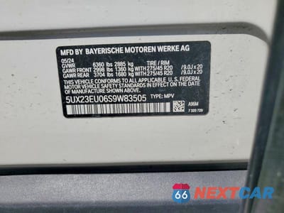 Zdjęcie 12 z 12 samochodu: 2025 BMW X5 XDRIVE40I VIN:5UX23EU06S9W83505 - miniatura