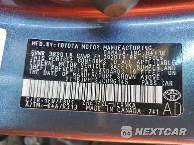 Zdjęcie 12 z 12 samochodu: 2018 TOYOTA COROLLA LE VIN:2T1BURHE8JC096145 - miniatura