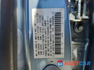 Zdjęcie 12 z 12 samochodu: 2011 HONDA ACCORD LXP VIN:1HGCP2F43BA111204 - miniatura