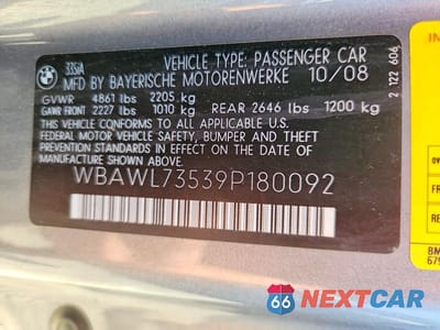 Zdjęcie 12 z 12 samochodu: 2009 BMW 335 I VIN:WBAWL73539P180092 - miniatura