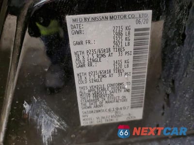 Zdjęcie 13 z 13 samochodu: 2020 NISSAN PATHFINDER SV VIN:5N1DR2BM3LC619497 - miniatura