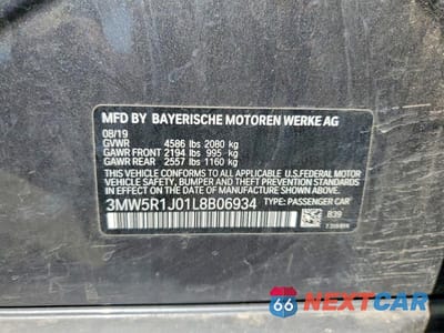 Zdjęcie 12 z 12 samochodu: 2020 BMW 330I VIN:3MW5R1J01L8B06934 - miniatura