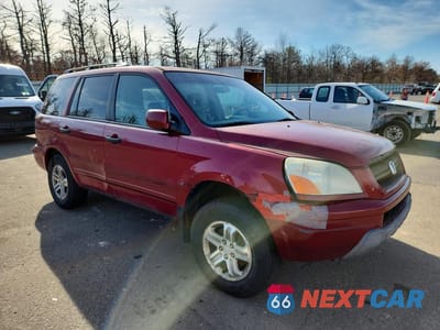 Czwarte zdjęcie samochodu z boku: 2004 HONDA PILOT EXL VIN:2HKYF18604H575661 - miniatura