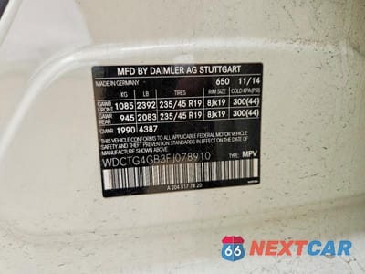 Zdjęcie 13 z 13 samochodu: 2015 MERCEDES-BENZ GLA 250 4MATIC VIN:WDCTG4GB3FJ078910 - miniatura