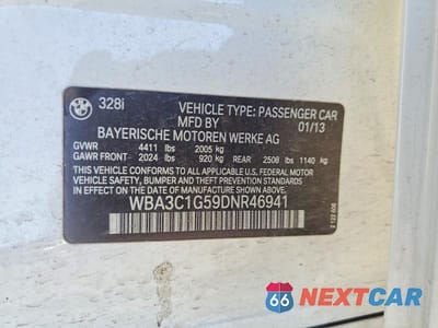 Zdjęcie 12 z 12 samochodu: 2013 BMW 328 I SULEV VIN:WBA3C1G59DNR46941 - miniatura