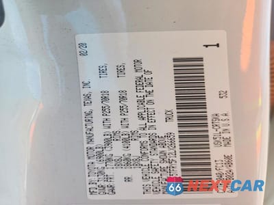 Zdjęcie 12 z 12 samochodu: 2020 TOYOTA TUNDRA SR5 VIN:5TFRY5F12LX266659 - miniatura