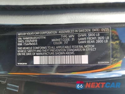 Zdjęcie 13 z 13 samochodu: 2025 VOLVO XC60 CORE VIN:YV4M12RJ0S1177714 - miniatura