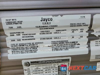 Zdjęcie 10 z 10 samochodu: 2020 JAYCO JAY FLIGHT CAMPER VIN:1UJBJ0BRXL17X0383 - miniatura